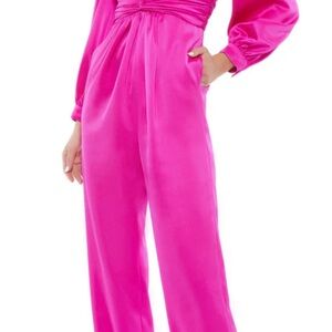 Mac Duggal Fuchsia Jumpsuit